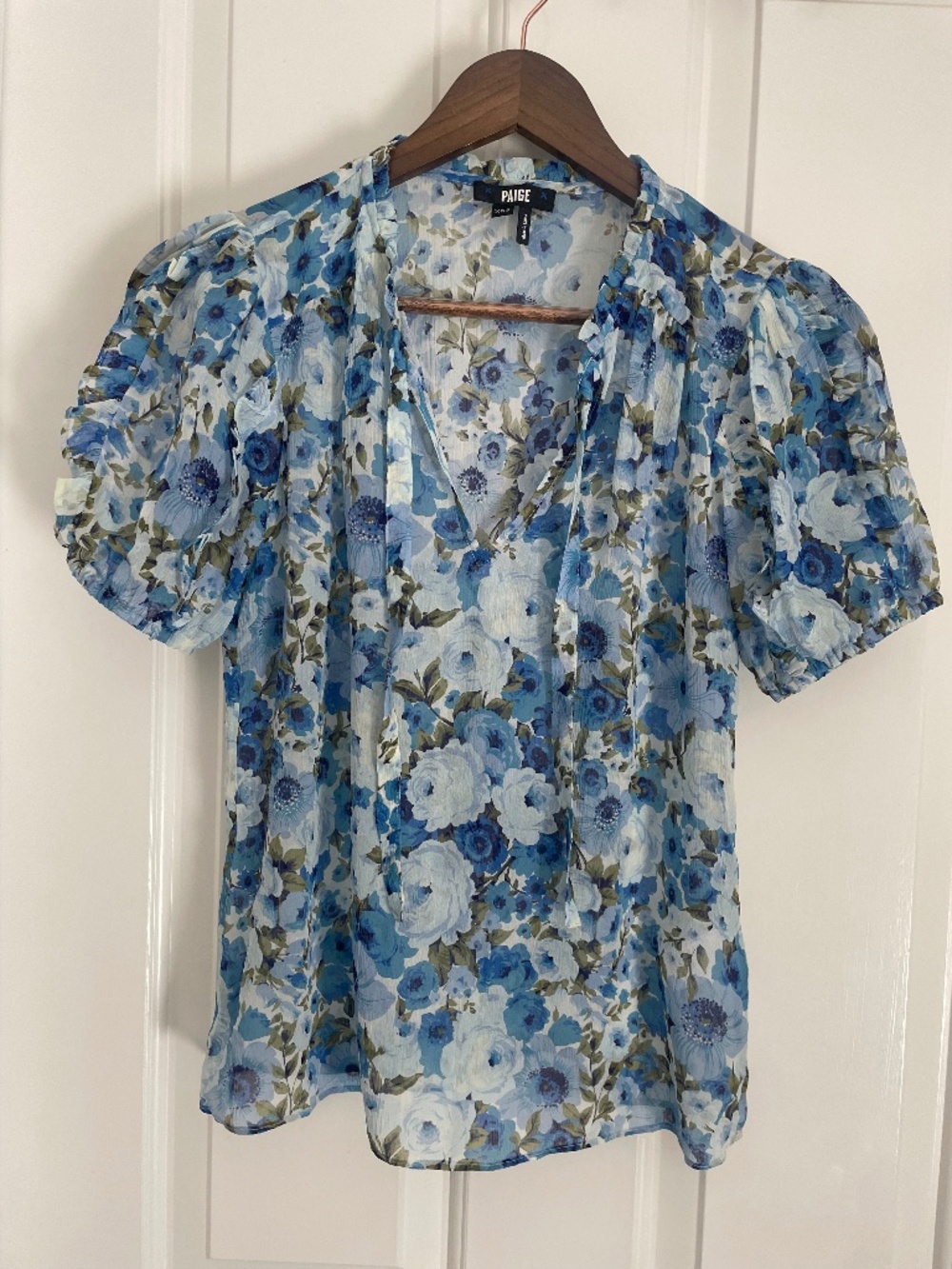 Paige floral silk blouse